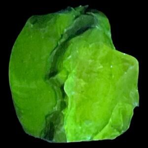 Army‎ Green Art Glass Cullet Glowing Manganese Slag Glass #5GL73